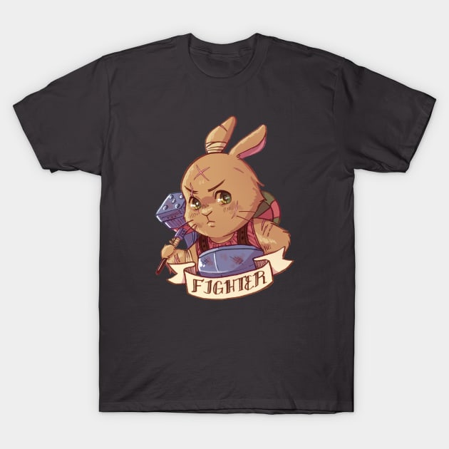 Fighter - TTRPG Buns Series T-Shirt by ShoonaBee